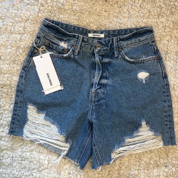 Grlfrnd NWT Jourdan Distressed Cutoff Jean Shorts 25 - Picture 2 of 7